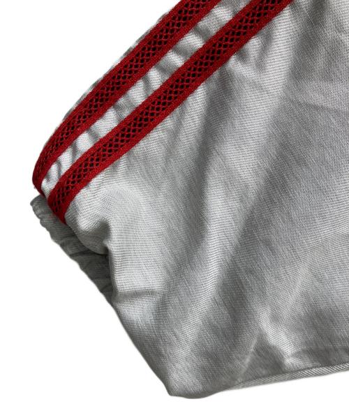 adidas（アディダス）adidas (アディダス) ジップパーカー グレー×レッド サイズ:Ｓの古着・服飾アイテム