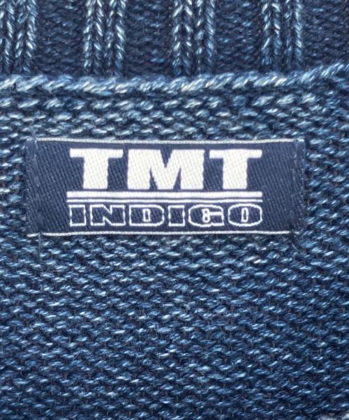 TMT（ティーエムティー）TMT (ティーエムティー) 	INDIGO BULLET HOLE BORDER KNIT PULLOVER ネイビー サイズ:Lの古着・服飾アイテム