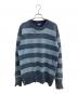 TMT（ティーエムティー）の古着「	INDIGO BULLET HOLE BORDER KNIT PULLOVER」｜ネイビー