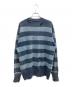 TMT (ティーエムティー) 	INDIGO BULLET HOLE BORDER KNIT PULLOVER ネイビー サイズ:L：7000円