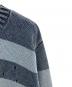 中古・古着 TMT (ティーエムティー) 	INDIGO BULLET HOLE BORDER KNIT PULLOVER ネイビー サイズ:L：7000円