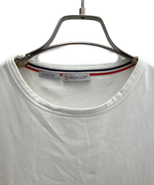 MONCLER（モンクレール）MONCLER (モンクレール) トリコロールTシャツ ホワイト サイズ:Ｍの古着・服飾アイテム