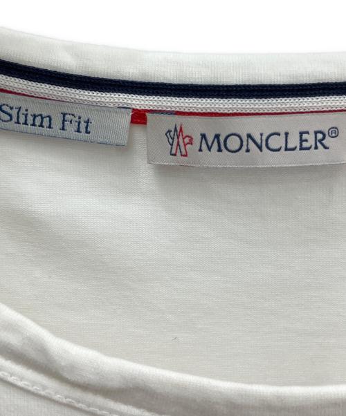 MONCLER（モンクレール）MONCLER (モンクレール) トリコロールTシャツ ホワイト サイズ:Ｍの古着・服飾アイテム