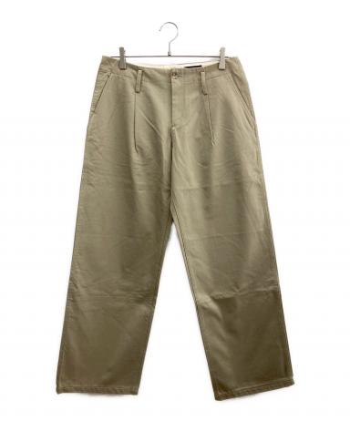 中古・古着通販】DRAWER (ドゥロワー) タックワイドパンツ ベージュ