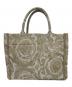 VERSACE (ヴェルサーチェ) ショルダートートバッグ グレー×ベージュ：70000円