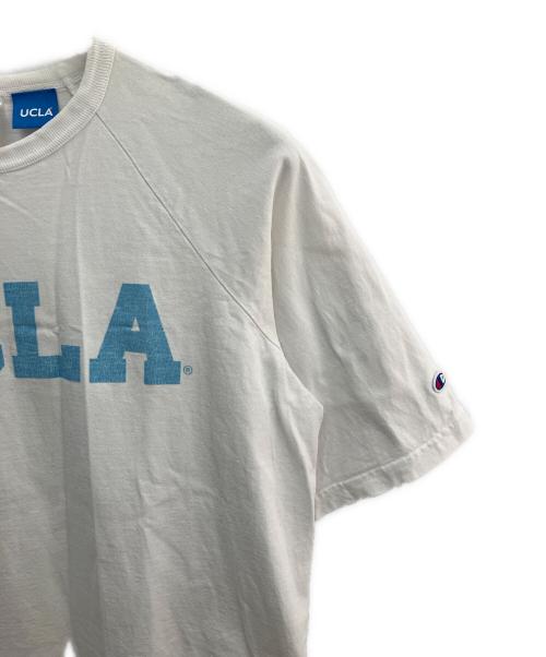 Champion T1011（チャンピオン ティーテンイレブン）Champion T1011 (チャンピオン ティーテンイレブン) UCLA (ユーシーエルエー) 半袖カットソー ホワイト サイズ:Lの古着・服飾アイテム