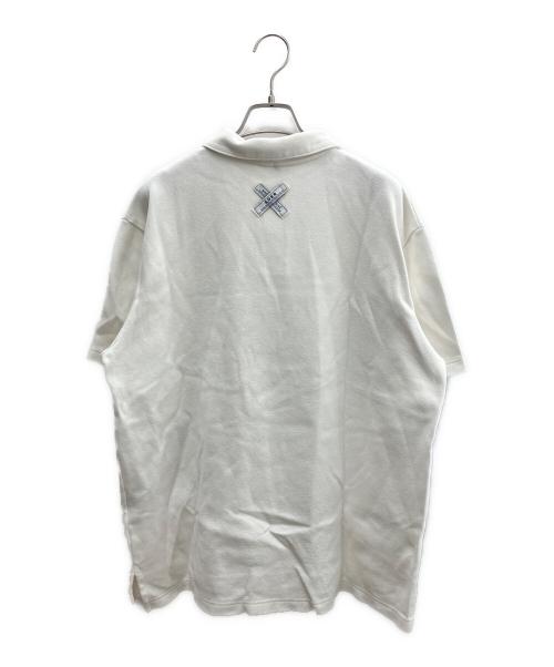 maison kitsune（メゾンキツネ）MAISON KITSUNE (メゾンキツネ) ADER error (アーダーエラー) 半袖ポロシャツ ホワイト サイズ:A2の古着・服飾アイテム