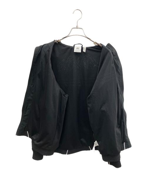 adidas（アディダス）adidas (アディダス) ナイロンジャケットback logo Flames ブラック サイズ:2XLの古着・服飾アイテム
