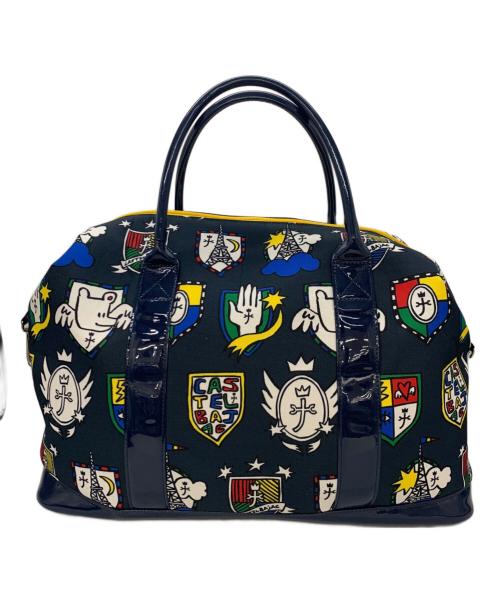 CASTELBAJAC（カステルバジャック）CASTELBAJAC (カステルバジャック) 2WAYボストンバッグ ネイビーの古着・服飾アイテム