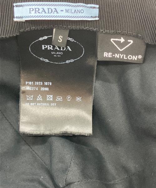 PRADA（プラダ）PRADA (プラダ) Re-Nylon ベースボールキャップ ブラックの古着・服飾アイテム