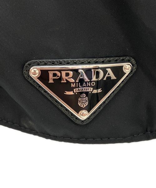 PRADA（プラダ）PRADA (プラダ) Re-Nylon ベースボールキャップ ブラックの古着・服飾アイテム