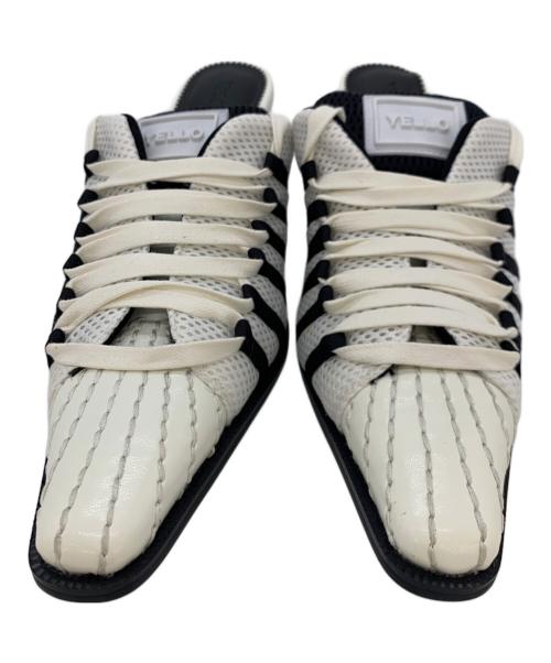 YELLO（イエロ）YELLO (イエロ) ハイヒールパンプス ホワイト×ブラック サイズ:Lの古着・服飾アイテム