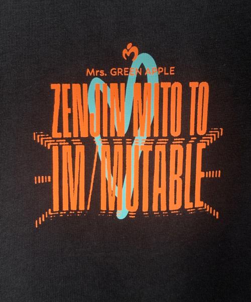 Mrs.GREEN APPLE（ミセスグリーンアップル）Mrs.GREEN APPLE (ミセスグリーンアップル) プリントTシャツ ブラック サイズ:L 未使用品の古着・服飾アイテム