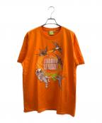 Mrs.GREEN APPLEミセスグリーンアップル）の古着「プリントTシャツ」｜オレンジ