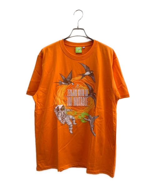 Mrs.GREEN APPLE（ミセスグリーンアップル）Mrs.GREEN APPLE (ミセスグリーンアップル) プリントTシャツ オレンジ サイズ:L 未使用品の古着・服飾アイテム