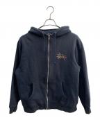stussyステューシー）の古着「ジップパーカー」｜ネイビー