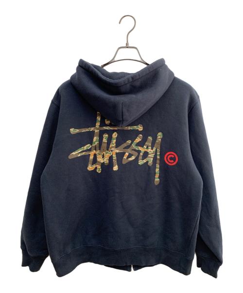 stussy（ステューシー）stussy (ステューシー) ジップパーカー ネイビー サイズ:Ｍの古着・服飾アイテム