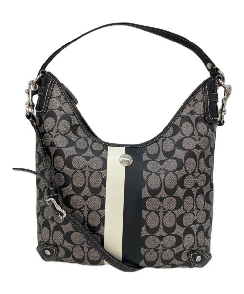 COACH（コーチ）COACH (コーチ) ショルダーバッグ ブラック×グレーの古着・服飾アイテム