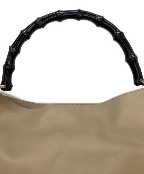 GUCCI（グッチ）GUCCI (グッチ) バンブーハンドルハンドバッグ ベージュの古着・服飾アイテム