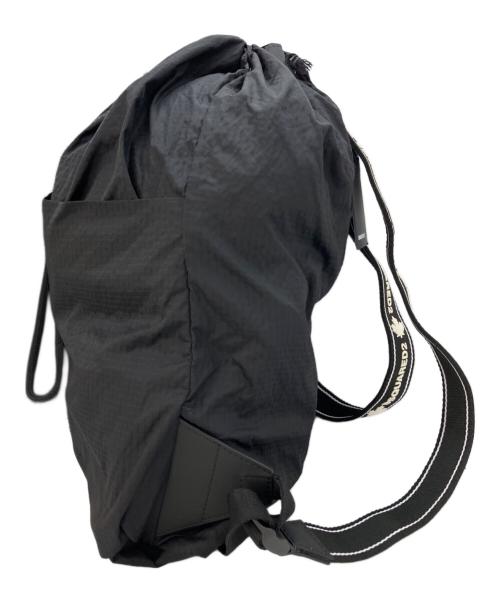 DSQUARED2（ディースクエアード）DSQUARED2 (ディースクエアード) DSQUARED2/DRAWSTRING BACKPACK ブラックの古着・服飾アイテム