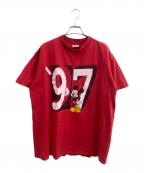 MICKEYミッキー）の古着「半袖カットソー」｜レッド