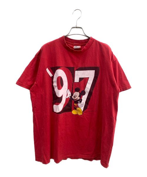MICKEY（ミッキー）MICKEY (ミッキー) 半袖カットソー レッド サイズ:XLの古着・服飾アイテム