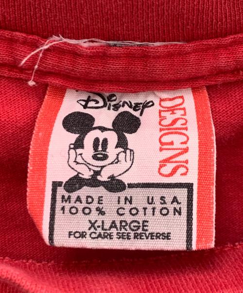 MICKEY（ミッキー）MICKEY (ミッキー) 半袖カットソー レッド サイズ:XLの古着・服飾アイテム