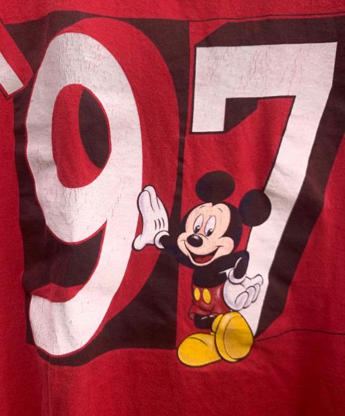 MICKEY（ミッキー）MICKEY (ミッキー) 半袖カットソー レッド サイズ:XLの古着・服飾アイテム