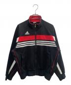 adidasアディダス）の古着「トラックジャケット」｜ブラック×レッド