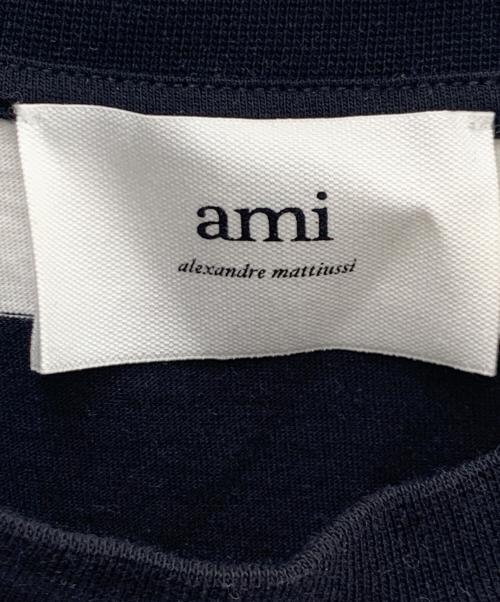 AMI Alexandre Mattiussi（アミアレクサンドルマテュッシ）AMI Alexandre Mattiussi (アミアレクサンドルマテュッシ) 半袖カットソー ホワイト×ブラック サイズ:Ｓの古着・服飾アイテム