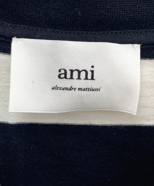 AMI Alexandre Mattiussi（アミアレクサンドルマテュッシ）AMI Alexandre Mattiussi (アミアレクサンドルマテュッシ) 半袖カットソー ホワイト×ブラック サイズ:XLの古着・服飾アイテム