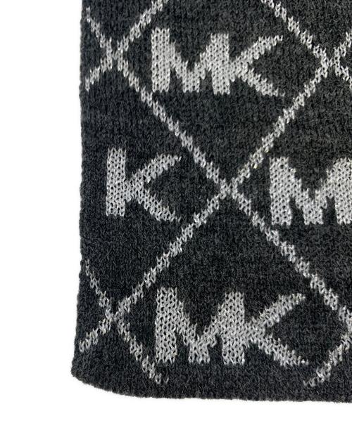 MICHAEL KORS（マイケルコース）MICHAEL KORS (マイケルコース) マフラー ブラック×シルバーの古着・服飾アイテム