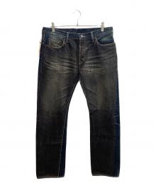 TASUKI JEANS（タスキジーンズ）の古着「デニムパンツ」｜ブラック×インディゴ