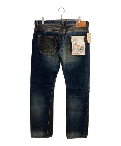 TASUKI JEANS（タスキジーンズ）TASUKI JEANS (タスキジーンズ) デニムパンツ ブラック×インディゴ サイズ:38の古着・服飾アイテム