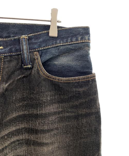 TASUKI JEANS（タスキジーンズ）TASUKI JEANS (タスキジーンズ) デニムパンツ ブラック×インディゴ サイズ:38の古着・服飾アイテム