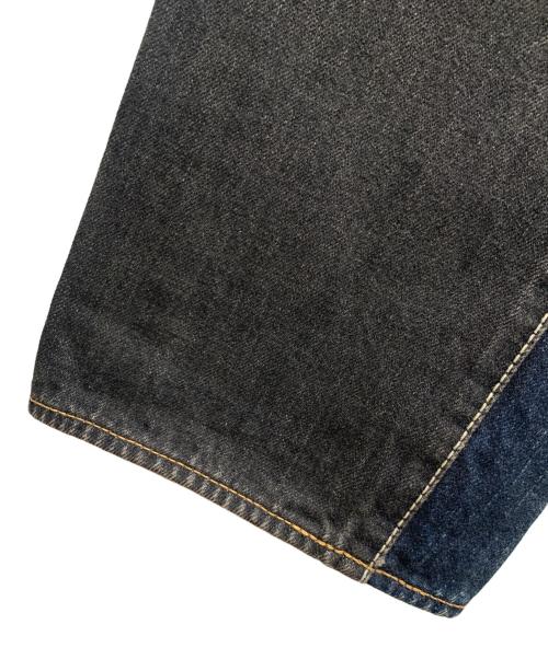 TASUKI JEANS（タスキジーンズ）TASUKI JEANS (タスキジーンズ) デニムパンツ ブラック×インディゴ サイズ:38の古着・服飾アイテム