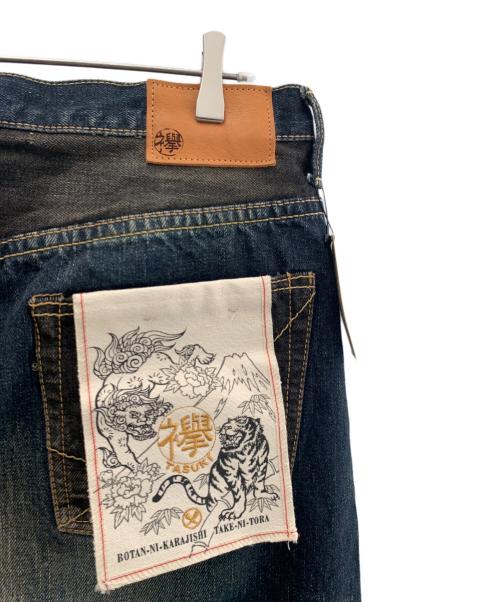 TASUKI JEANS（タスキジーンズ）TASUKI JEANS (タスキジーンズ) デニムパンツ ブラック×インディゴ サイズ:38の古着・服飾アイテム