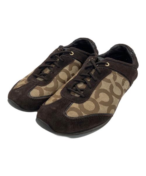 COACH（コーチ）COACH (コーチ) シグネチャーシューズ ブラウン サイズ:5 1/2の古着・服飾アイテム
