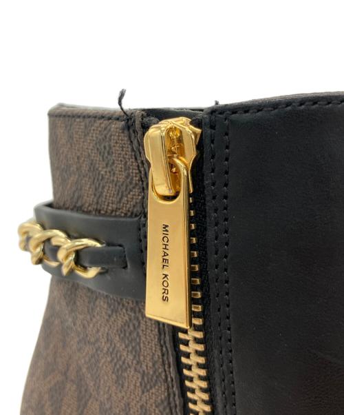 MICHAEL KORS（マイケルコース）MICHAEL KORS (マイケルコース) ショートブーツ ブラウン×ブラック サイズ:22.5の古着・服飾アイテム