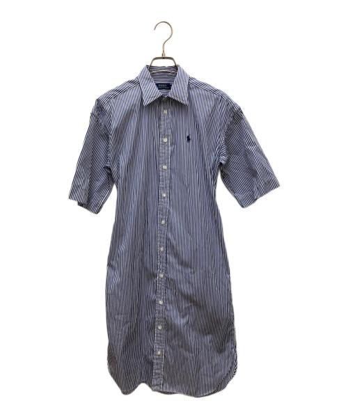 POLO RALPH LAUREN（ポロ・ラルフローレン）POLO RALPH LAUREN (ポロ・ラルフローレン) シャツワンピース ネイビー×ホワイトの古着・服飾アイテム
