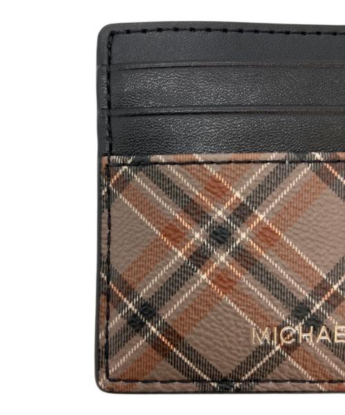MICHAEL KORS（マイケルコース）MICHAEL KORS (マイケルコース) カードケース ブラック×ブラウンの古着・服飾アイテム