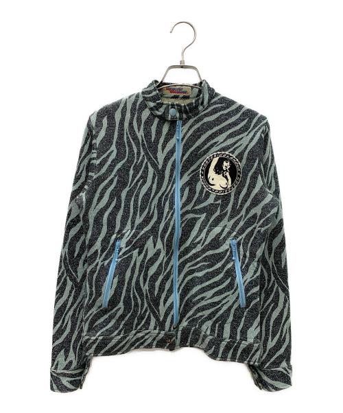 Hysteric Glamour（ヒステリックグラマー）Hysteric Glamour (ヒステリックグラマー) トラックジャケット スカイブルー×ブラック サイズ:FREEの古着・服飾アイテム