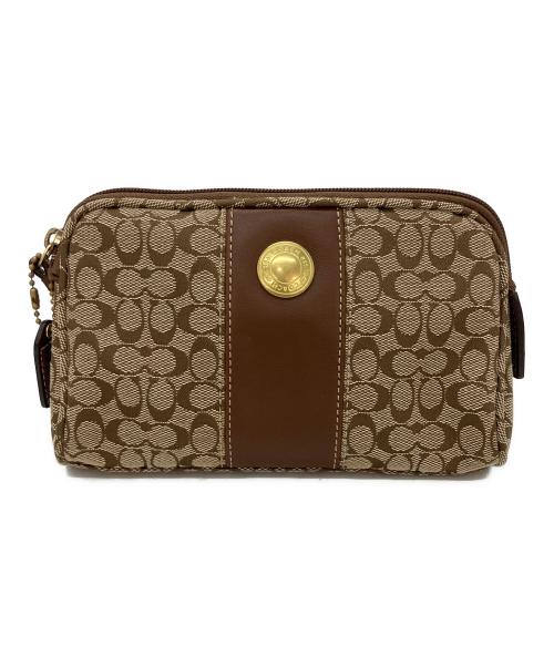 COACH（コーチ）COACH (コーチ) ポーチ ブラウンの古着・服飾アイテム