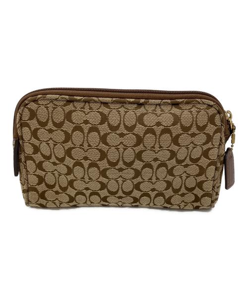 COACH（コーチ）COACH (コーチ) ポーチ ブラウンの古着・服飾アイテム