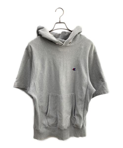 Champion REVERSE WEAVE（チャンピオン リバース ウィーブ）Champion REVERSE WEAVE (チャンピオン リバース ウィーブ) プルオーバーパーカー グレー サイズ:Ｍの古着・服飾アイテム