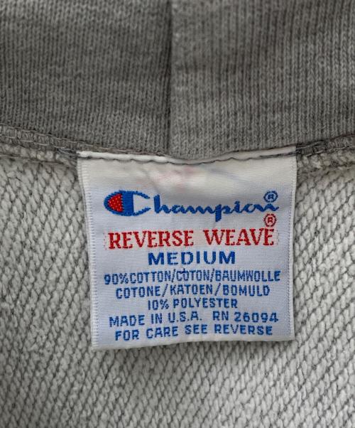 Champion REVERSE WEAVE（チャンピオン リバース ウィーブ）Champion REVERSE WEAVE (チャンピオン リバース ウィーブ) プルオーバーパーカー グレー サイズ:Ｍの古着・服飾アイテム