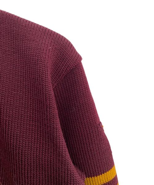 LASLEY KNITTING（ラズリーニッティング）LASLEY KNITTING (ラズリーニッティング) 厚手カーディガン ボルドー サイズ:不明の古着・服飾アイテム