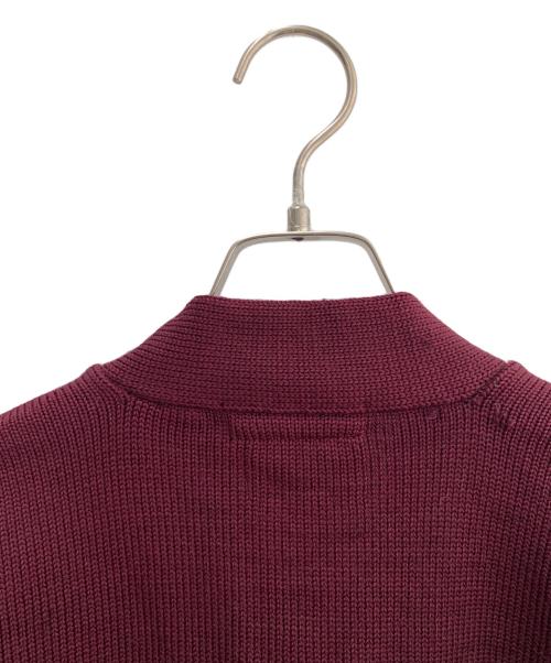 LASLEY KNITTING（ラズリーニッティング）LASLEY KNITTING (ラズリーニッティング) 厚手カーディガン ボルドー サイズ:不明の古着・服飾アイテム