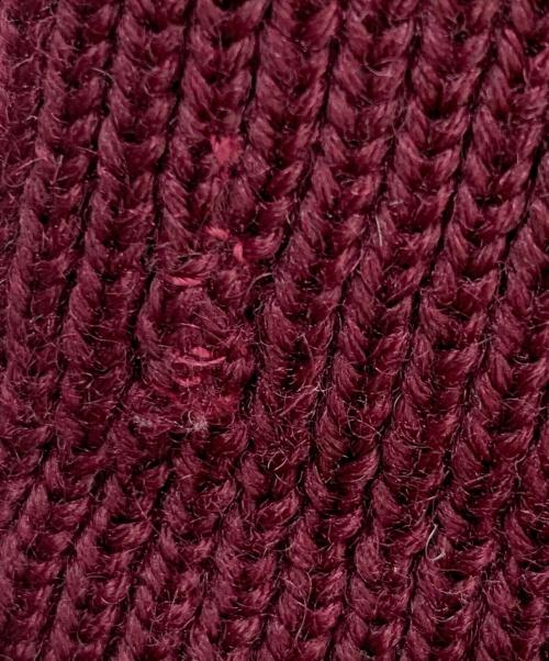 LASLEY KNITTING（ラズリーニッティング）LASLEY KNITTING (ラズリーニッティング) 厚手カーディガン ボルドー サイズ:不明の古着・服飾アイテム