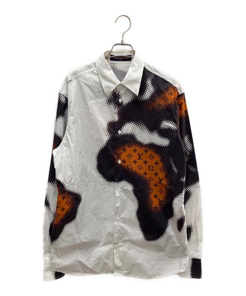 LOUIS VUITTON（ルイ ヴィトン）LOUIS VUITTON (ルイ ヴィトン) LOUIS VUITTON/長袖シャツモノグラム グラデーション ホワイト×ブラウン サイズ:Lの古着・服飾アイテム